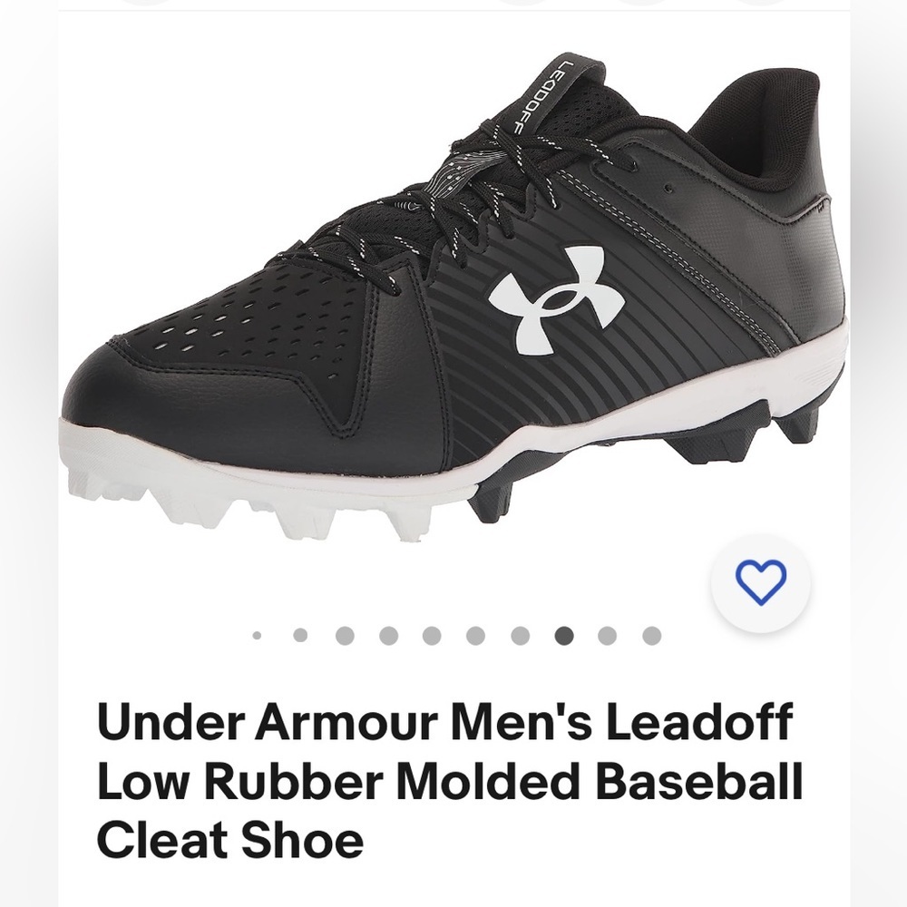 50%offw❤️ Under Armour Y5.5/W7 Leadoff Low Rubber Molded Baseball softball Cleat